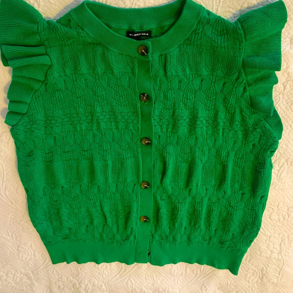 Who What Wear green vest.